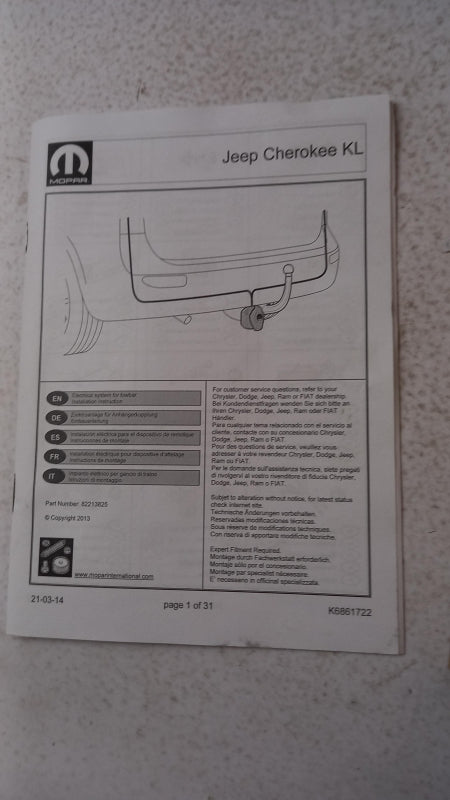 Original OE FIAT Anhängerkupplung Elektrosatz K82213825