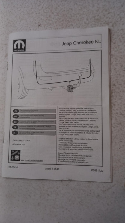Original OE FIAT Anhängerkupplung Elektrosatz K82213825