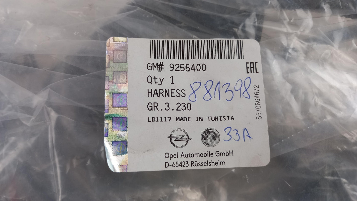 Original OE OPEL Meriva B Kabelbaum 9255400