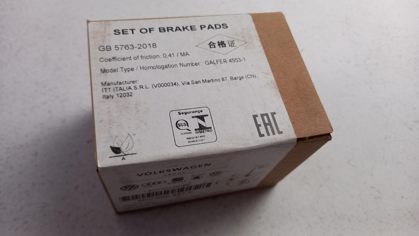 Original AUDI A1 A3 A4 A6 VW Golf Passat Polo Bremsbeläge Hinten 5K0698451E