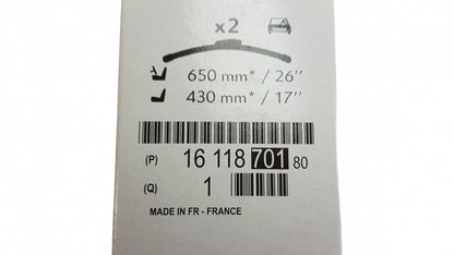 Original CITROEN C4 Cactus Wischerblättersatz (2st) 650+430 mm 1611870180