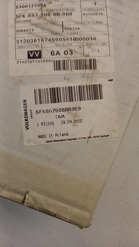 Original SEAT Tarraco 2019-2025 Außenspiegel Gehäuse RHD Rechts 5FK857508BR9B9
