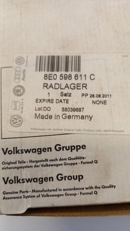 Original AUDI A4/S4 (8H/8E) 01-09 Radlagersatz hinten 8E0598611C