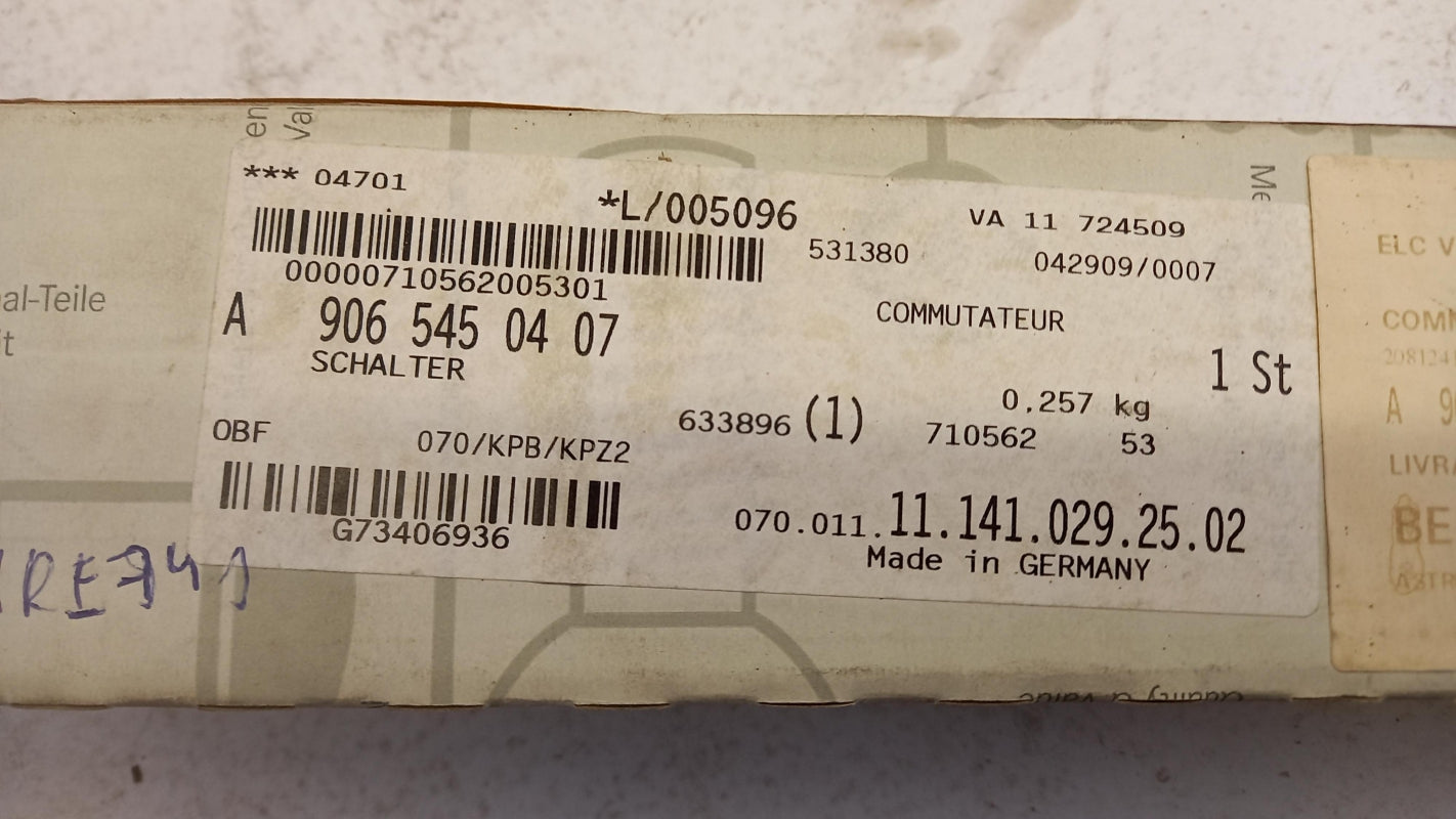 Original OE MERCEDES-BENZ Schaltereinheit A9065450407