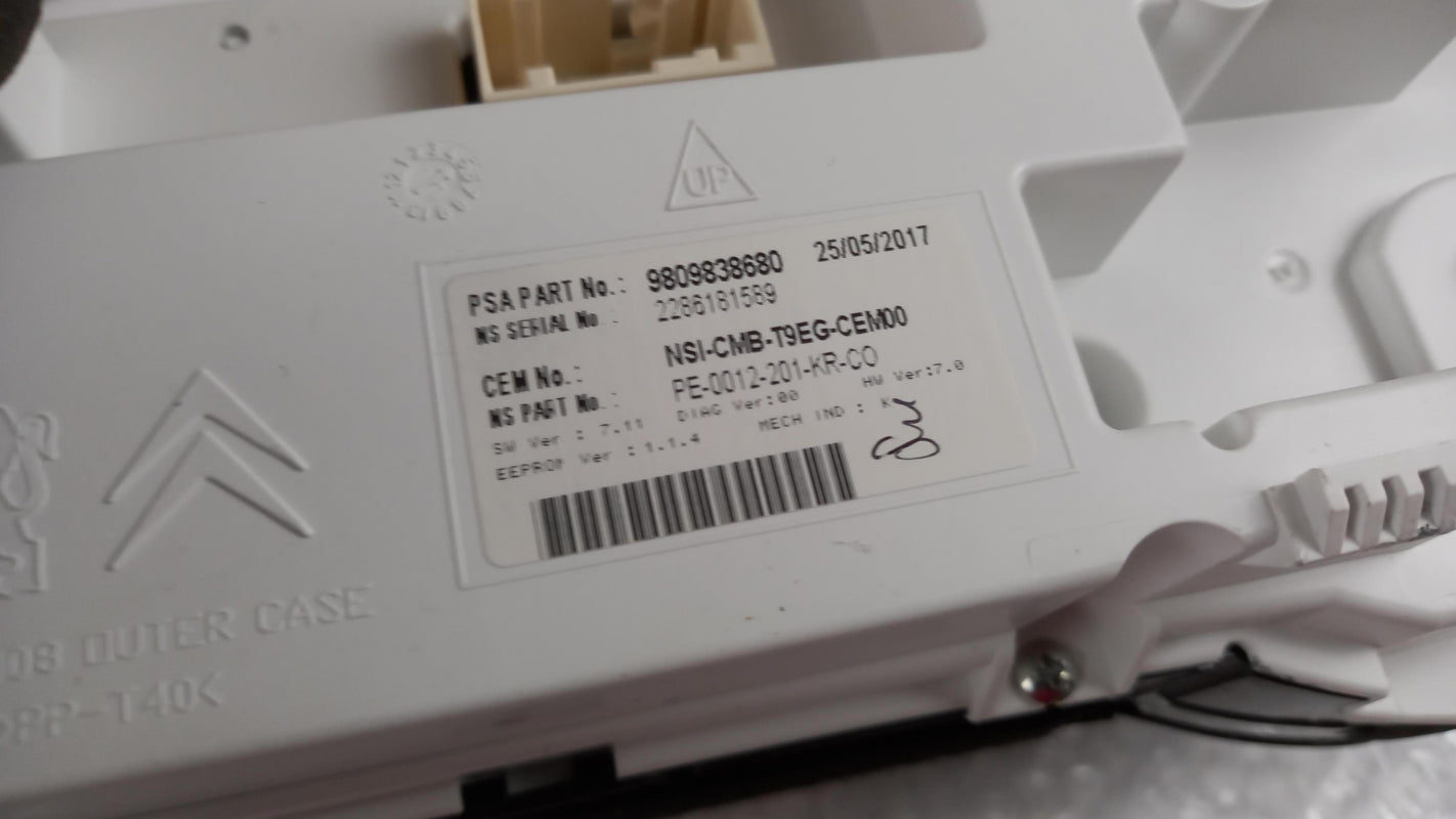 Original PEUGEOT 308 II 2.0 16V TDI Kombiinstrument 9822776580