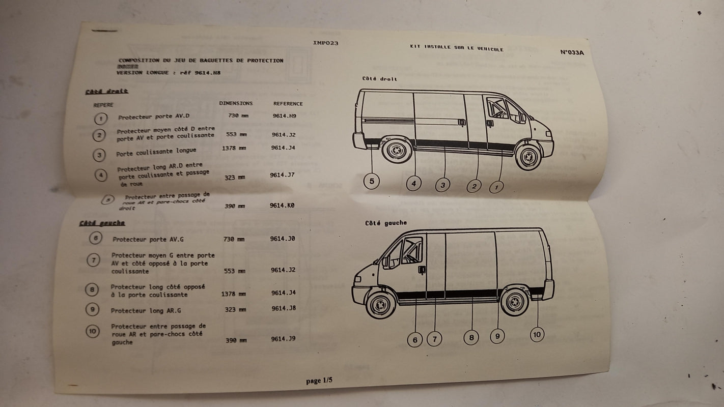 Original CITROEN Jumper PEUGEOT Boxer Zierleisten Satz 9614H8