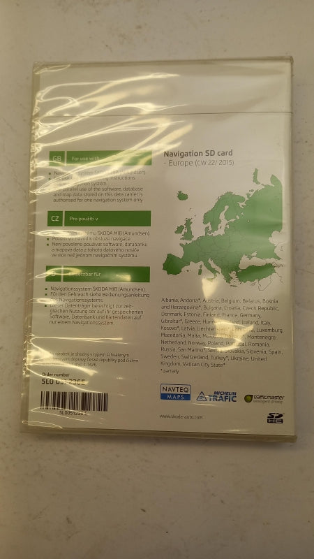 Original SKODA Navigations SD-Karte Europa (CW 22/2015) 5L0051236E