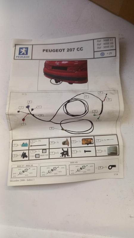 Original OE Peugeot Anhängerkupplung Elektrosatz 9688X9