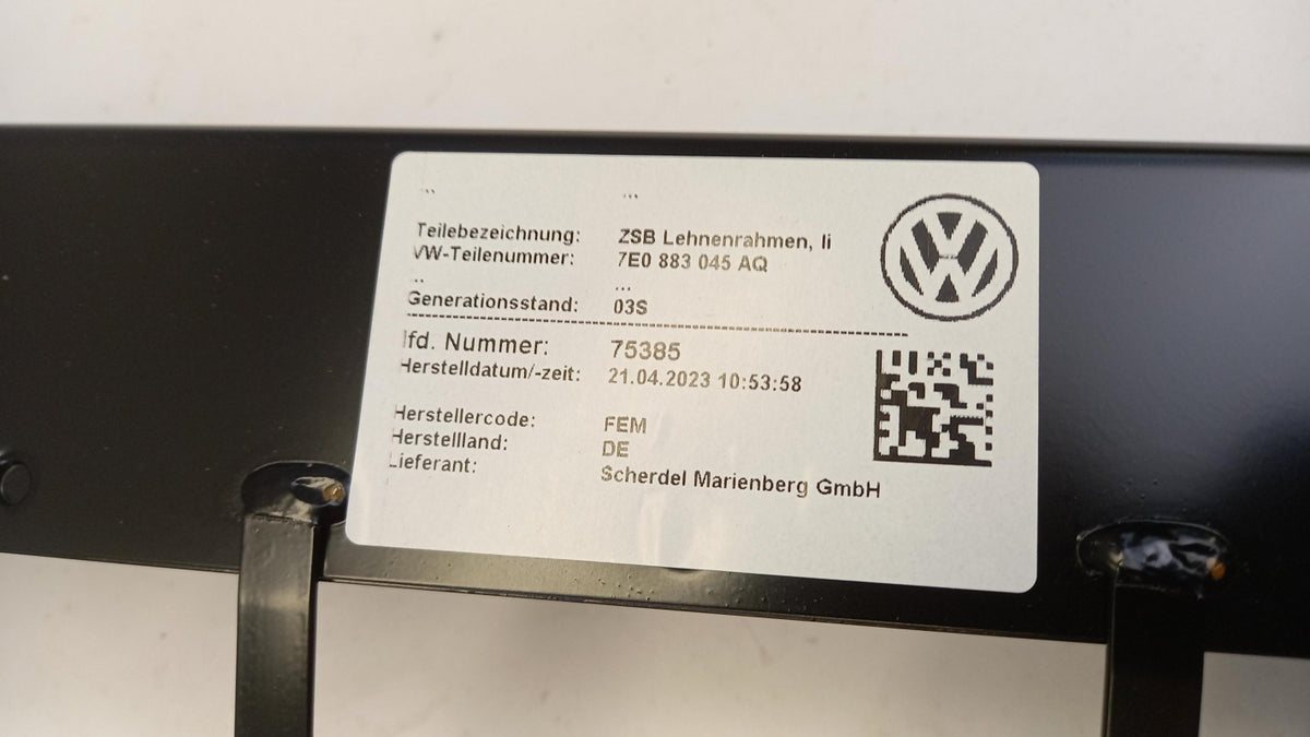 Original VW Transporter Camper/Caravelle T7 Lehnengesteller 7E0883045AQ