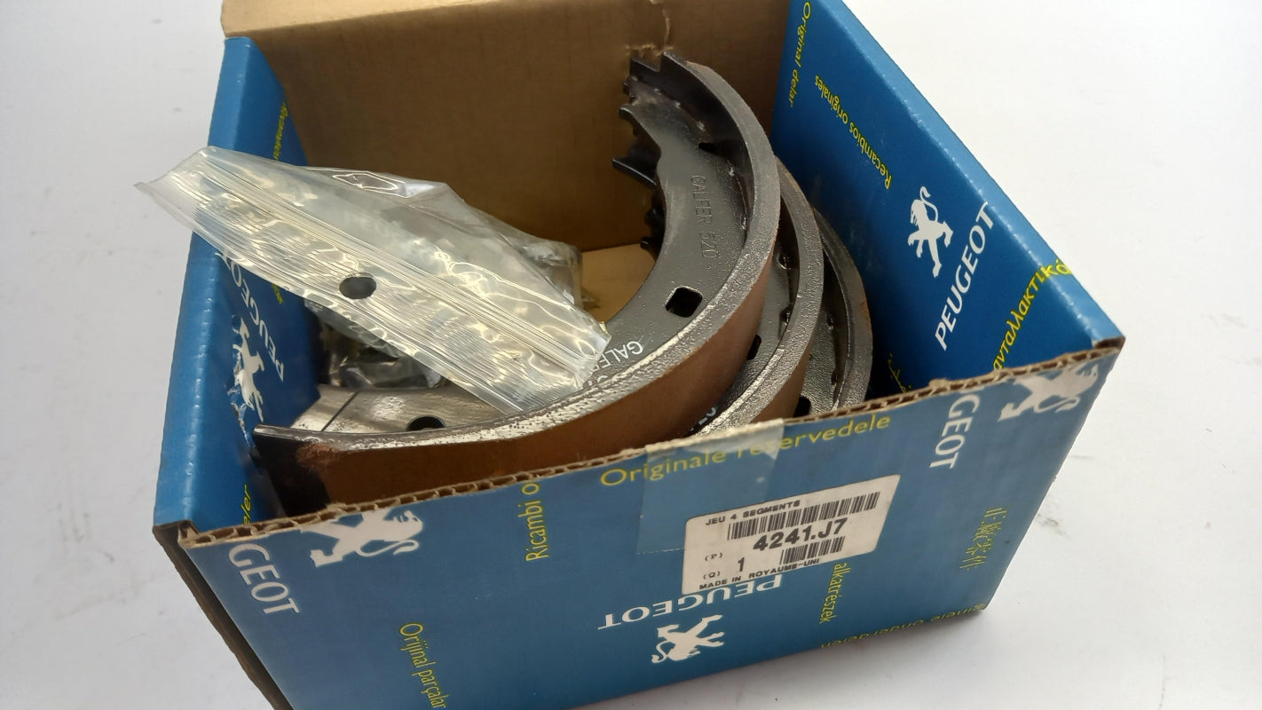 Original OE Peugeot Feststellbremse Bremsbackensatz 4241J7