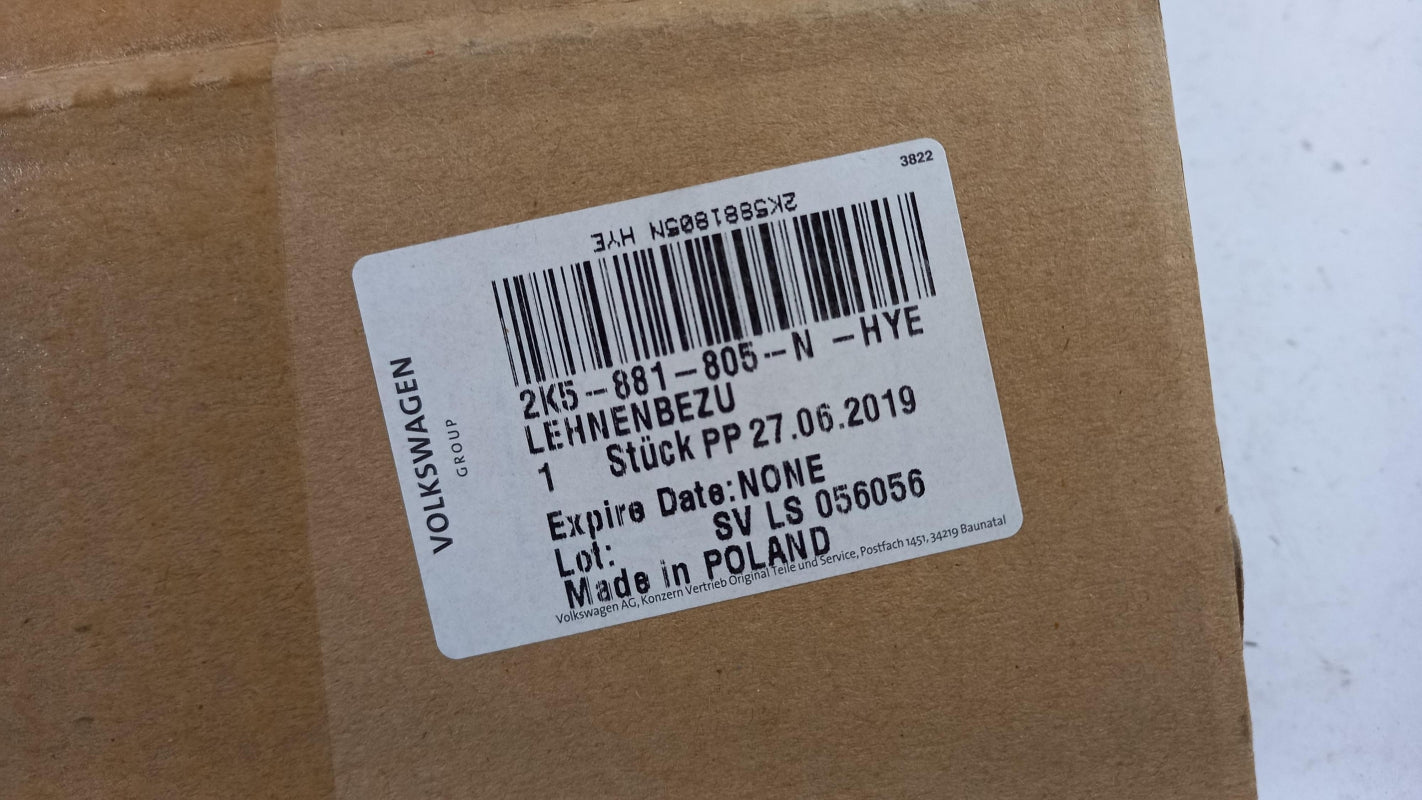 Original OE Volkswagen Sitzbezug 2K5881805NHYE