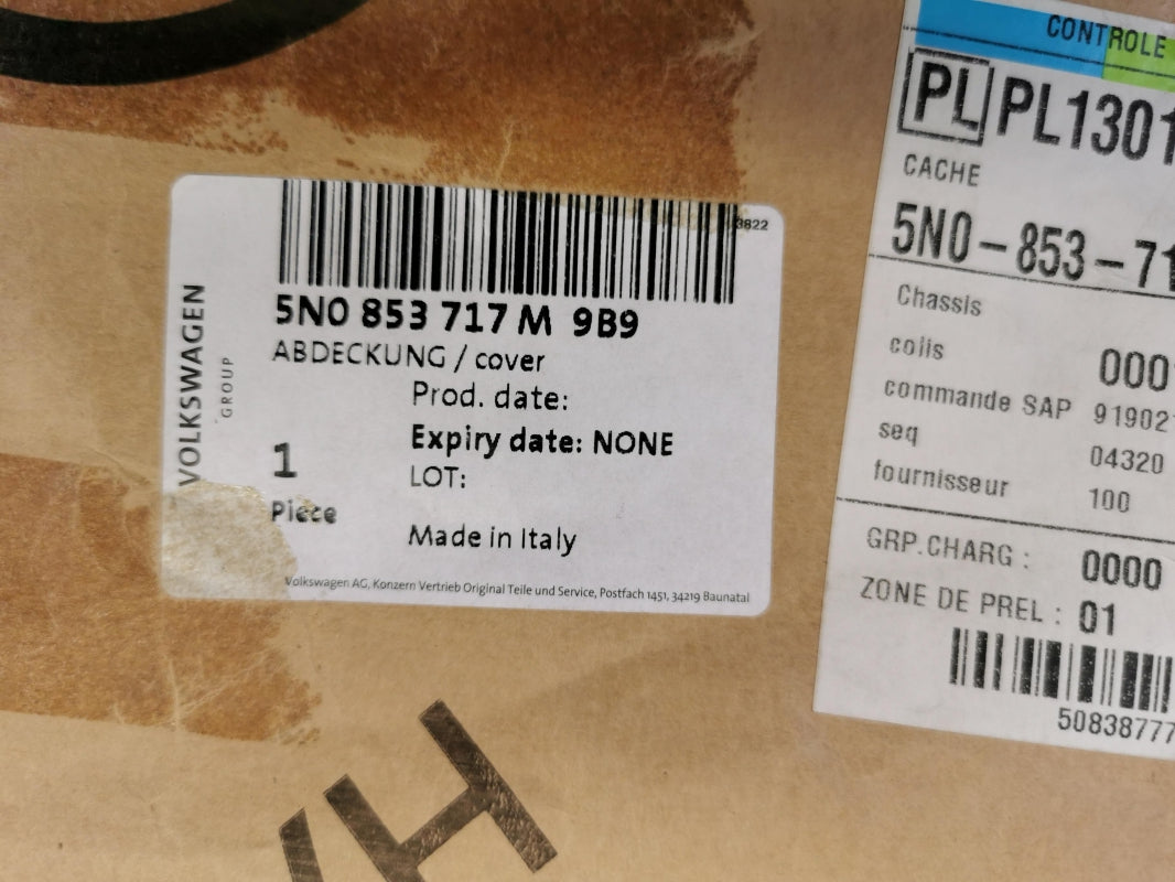 Original VW Tiguan 5N Kotflügel Zierleiste schwarz vorne links 5N0853717M9B9
