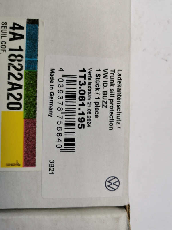 Original VW ID.Buzz (EB) 2023- Ladekantenschutz Kunststoff schwarz 1T3061195