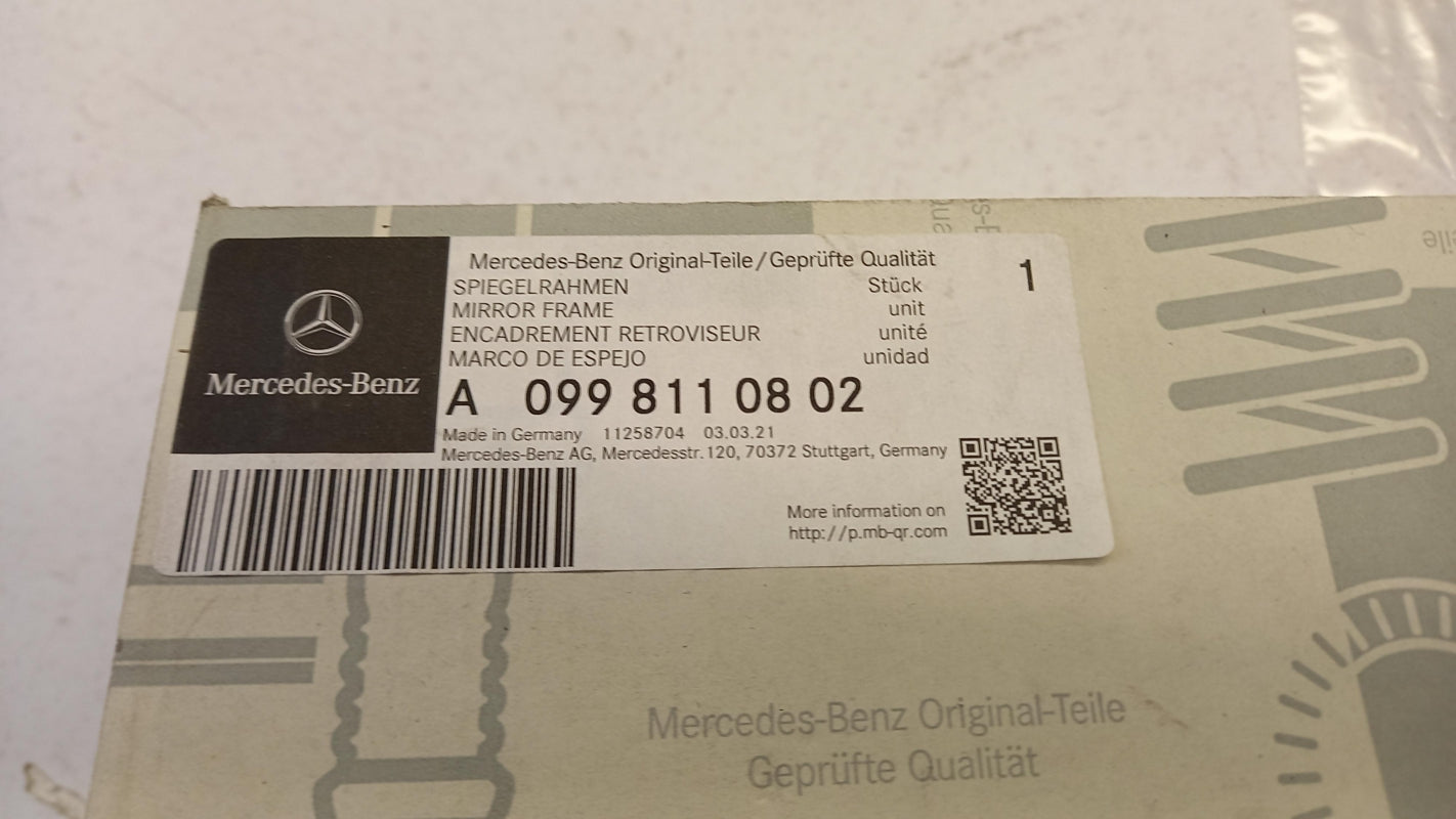 Original OE MERCEDES-BENZ Außenspiegel Rahmen A0998110802