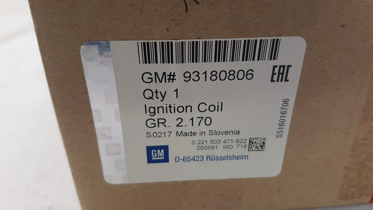 Original OPEL Agila-A Corsa-C Corsa-D 1.0i Zündspule 93180806