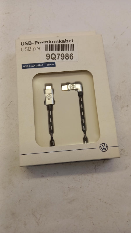 Original VW USB-Premiumkabel Ladekabel USB-C auf USB-C 30 cm 000051446AD