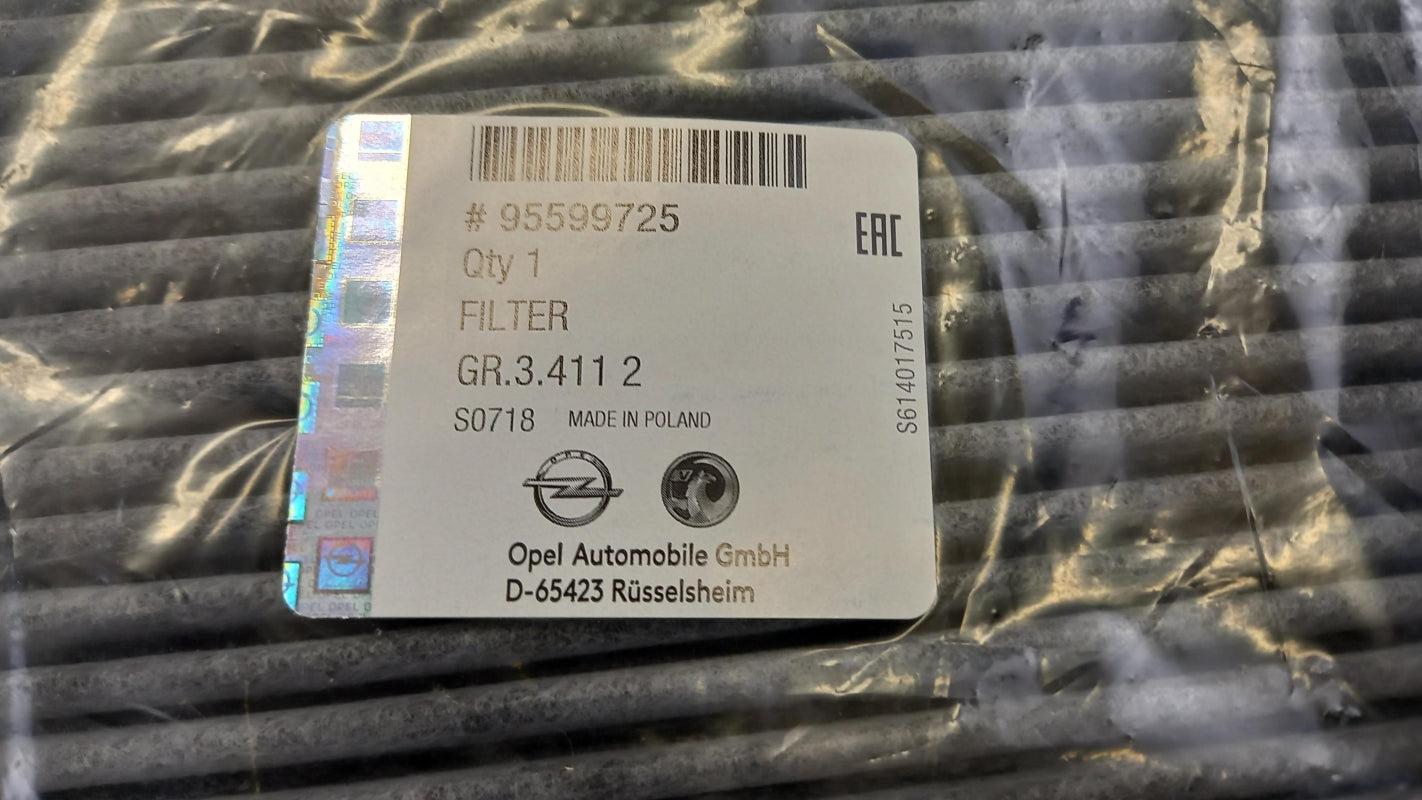 Original OPEL Antara 2.0 CDTI Innenraumfilter 95599725