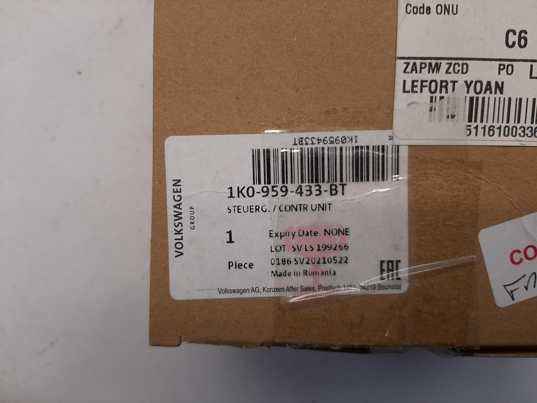 Original VW Golf V 04-09 Jetta V 06-11 Komfortsteuergerät 1K0959433BT