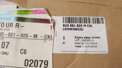 Original AUDI Q3 (2012-2018) Sitzbezug Rückenlehne Vorne Links 8U0881805MCKL