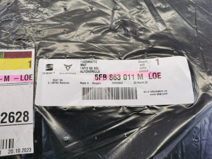 Original SEAT Leon KL Fußmattensatz 4-teilig Velours schwarz 5FB863011MLOE