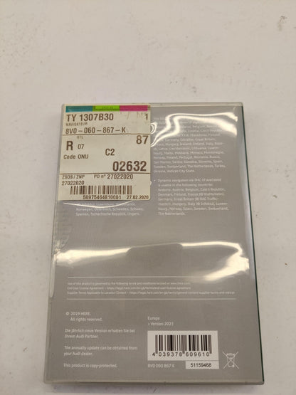 Original AUDI MMI Navigation (MIB-S) SD-Karte Europa v.2021 8V0060867K