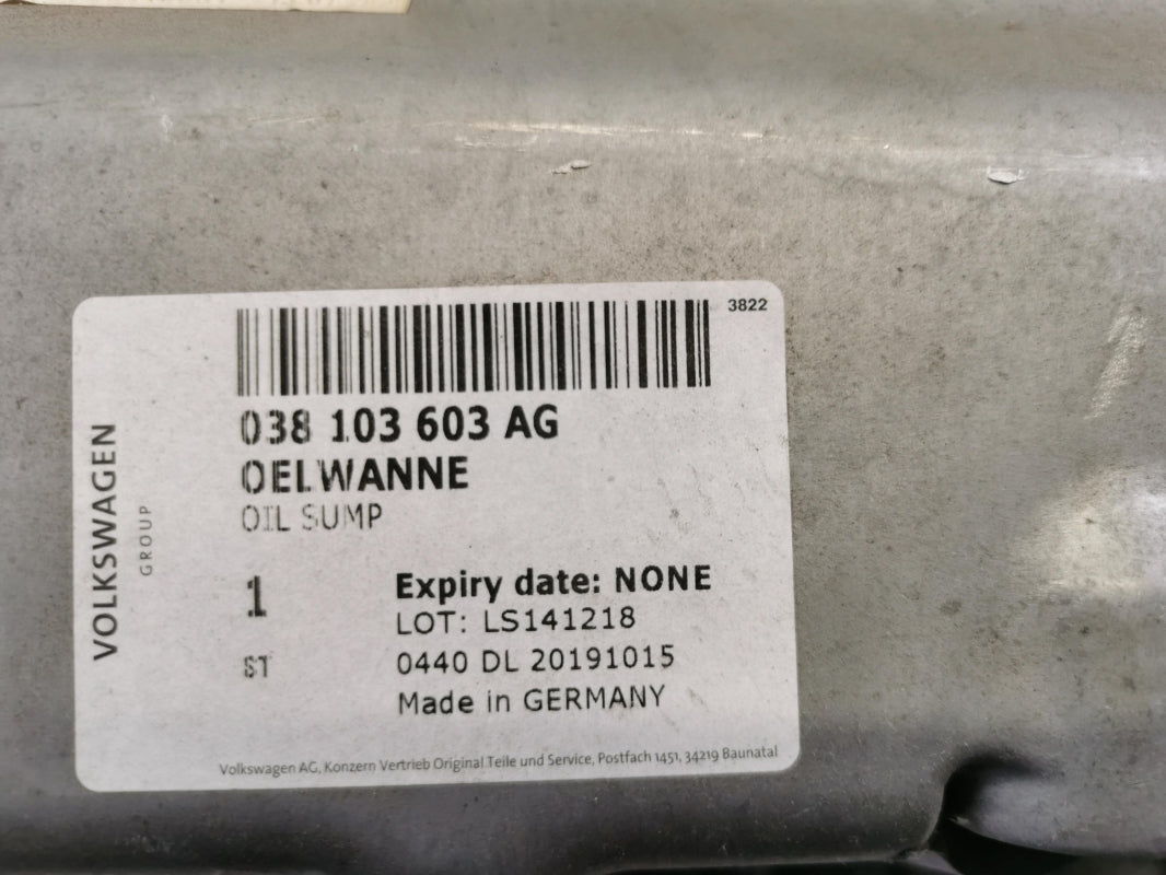 Original VOLKSWAGEN Passat Golf Jetta SKODA SEAT AUDI A3 Ölwanne 038103603AG