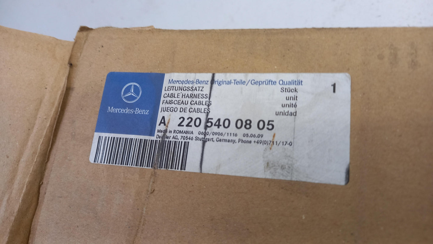 Original MERCEDES-BENZ S-klasse W220 V220 Motor Kabelbaum A2205400805