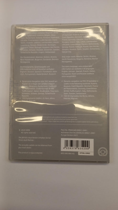 Original AUDI 2021 MMI 3g High HNAV Navigation Karte SD 8R0060884HQ