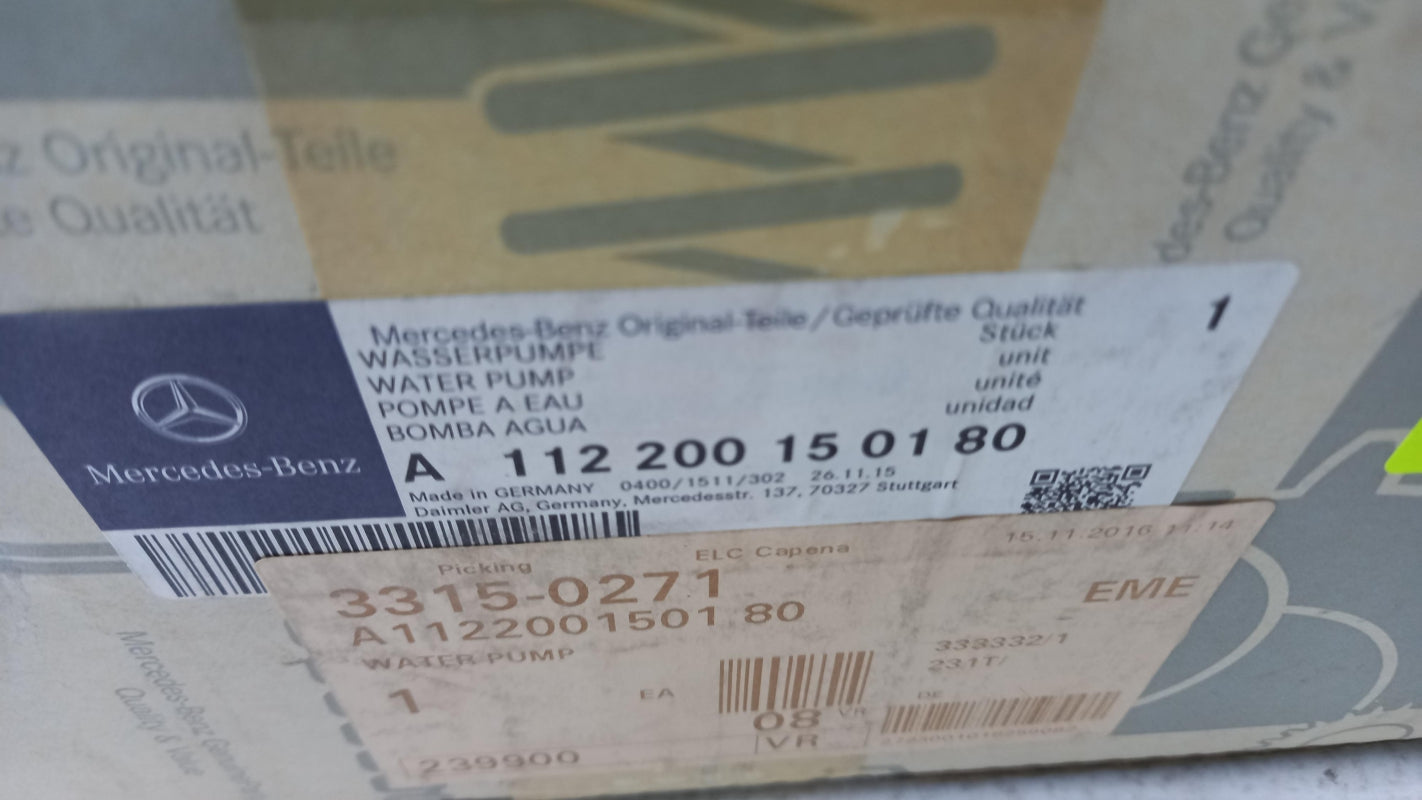 Original MERCEDES-BENZ E C CLK CLS ML SL R G-klasse Wasserpumpe A112200150180