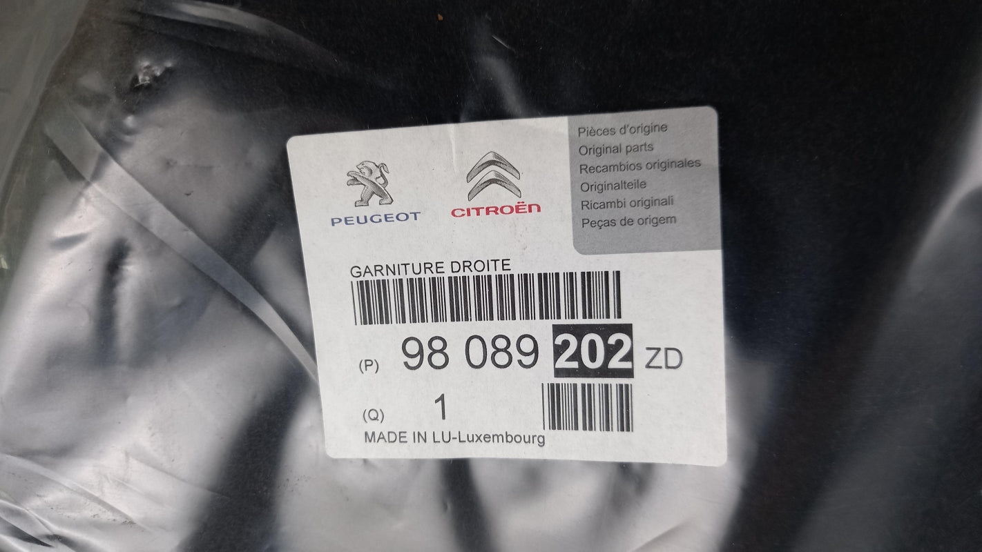 Original PEUGEOT 308 SW (T9) Kofferraumverkleidung rechts 98089202ZD