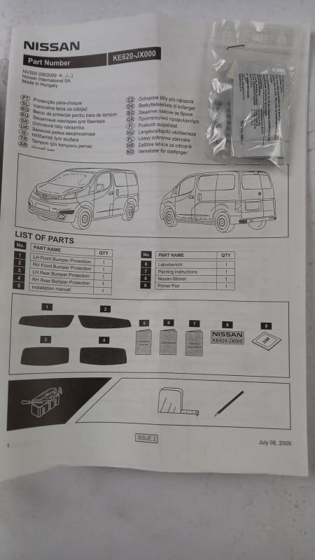 Original OE NISSAN Stoßstange Zierleiste Satz KE620JX000