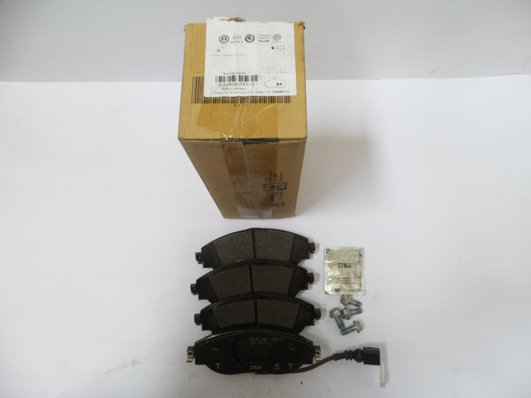 Original VW CC Passat SKODA Superb Bremsbeläge + Warnkontakt vorne 3C0698151G