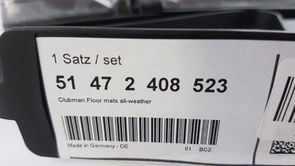 Original MINI Clubman F54 Allwetter Fußmatten Hinten 51472408523 Schwarz
