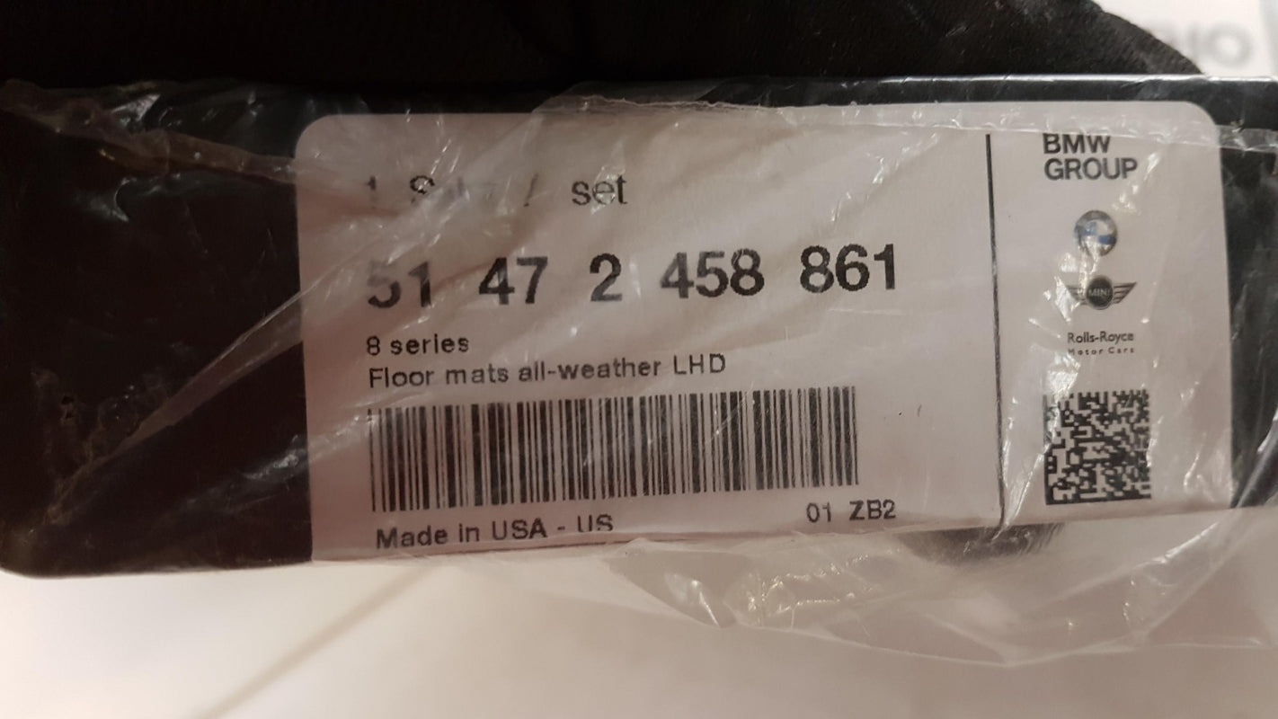 Original BMW 8' G14 G15 G16 F92M F93M Fussmatten Allwetter LHD Vorne 51472458861