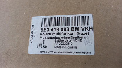 Original SKODA Octavia 2020- Multifunktionslenkrad Leder 5E3419093BMVKH