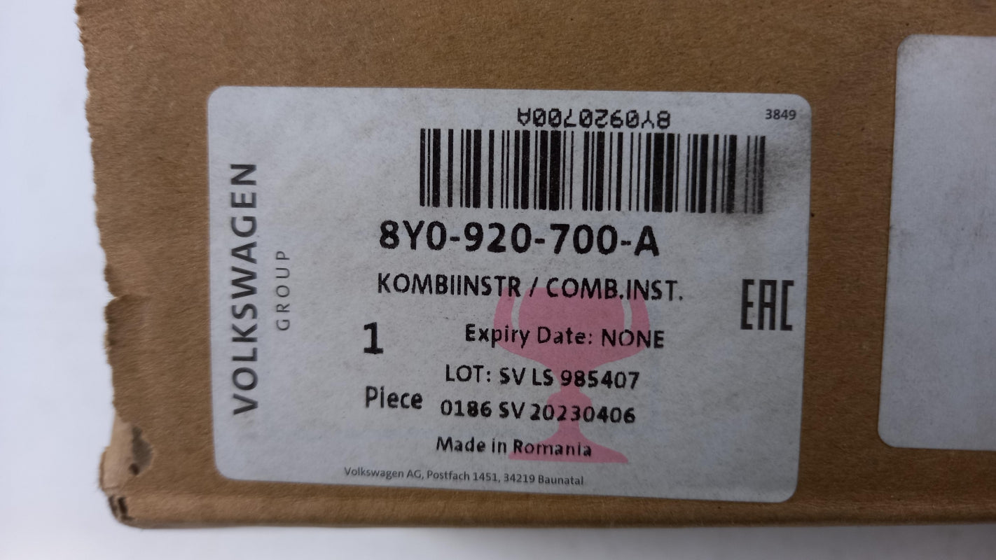 Original AUDI A3 (2020-) Kombiinstrument Digital Tacho 8Y0920700A