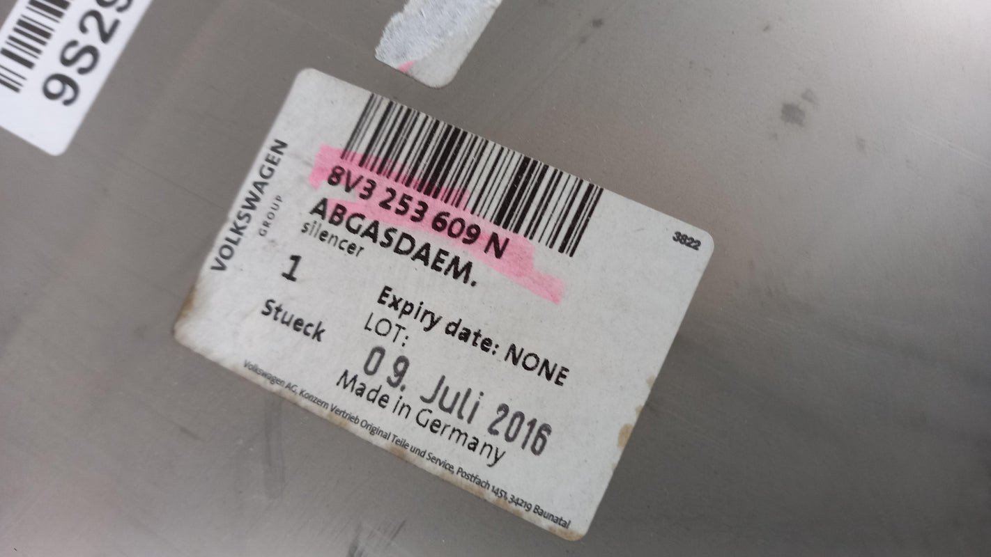 Original AUDI A3 S3 Sportback Abgasanlage Schalldämpfer Hinteren 8V3253609N