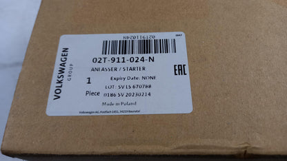Original AUDI A1 (11-14) VW Golf (10-14) Jetta (11-18) Anlasser 02T911024N