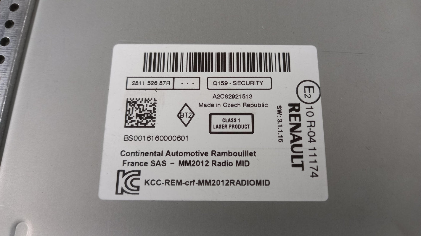 Original RENAULT Kangoo II FW/KW (07-14) Multimedia Haupteinheit 281159520R