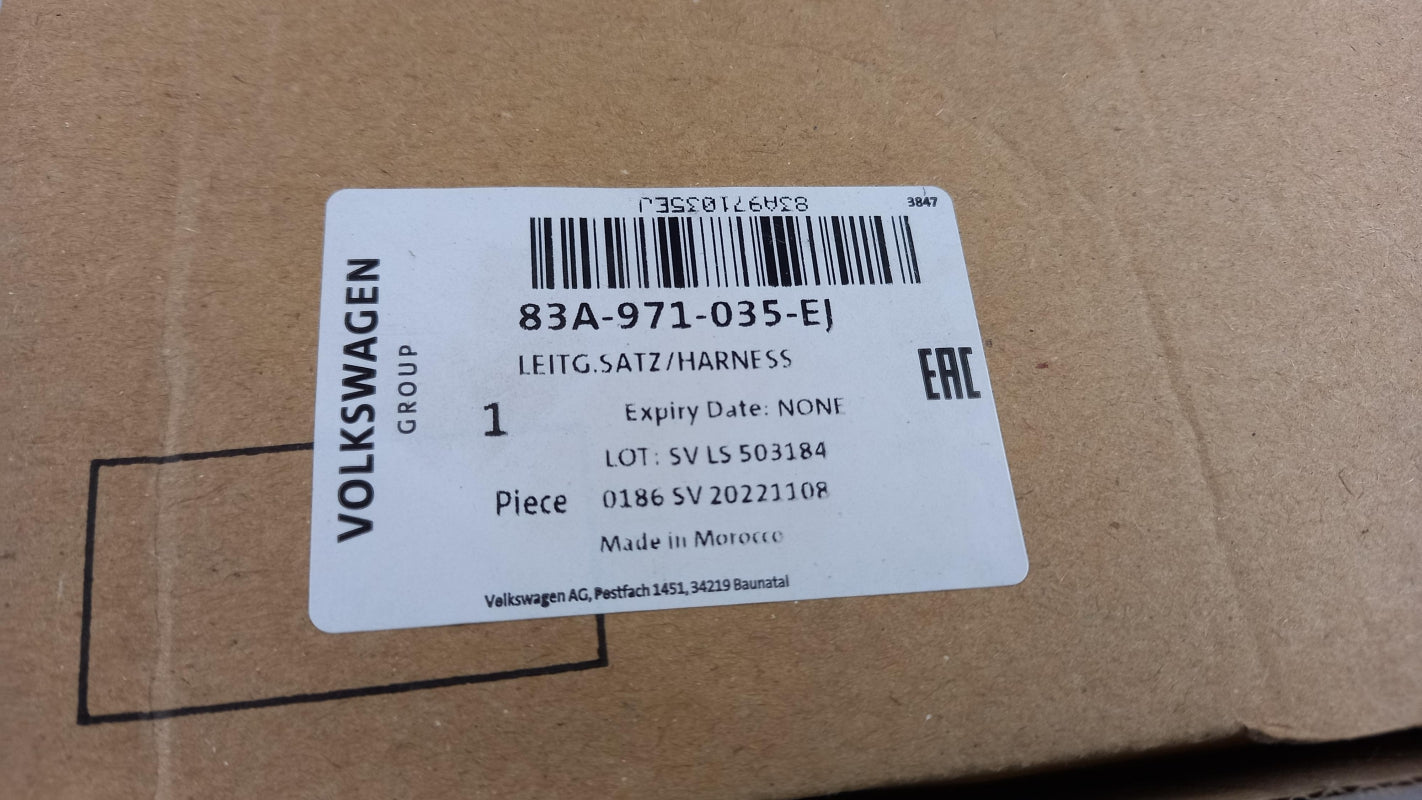 Original OE Volkswagen Tür Kabelbaum 83A971035EJ