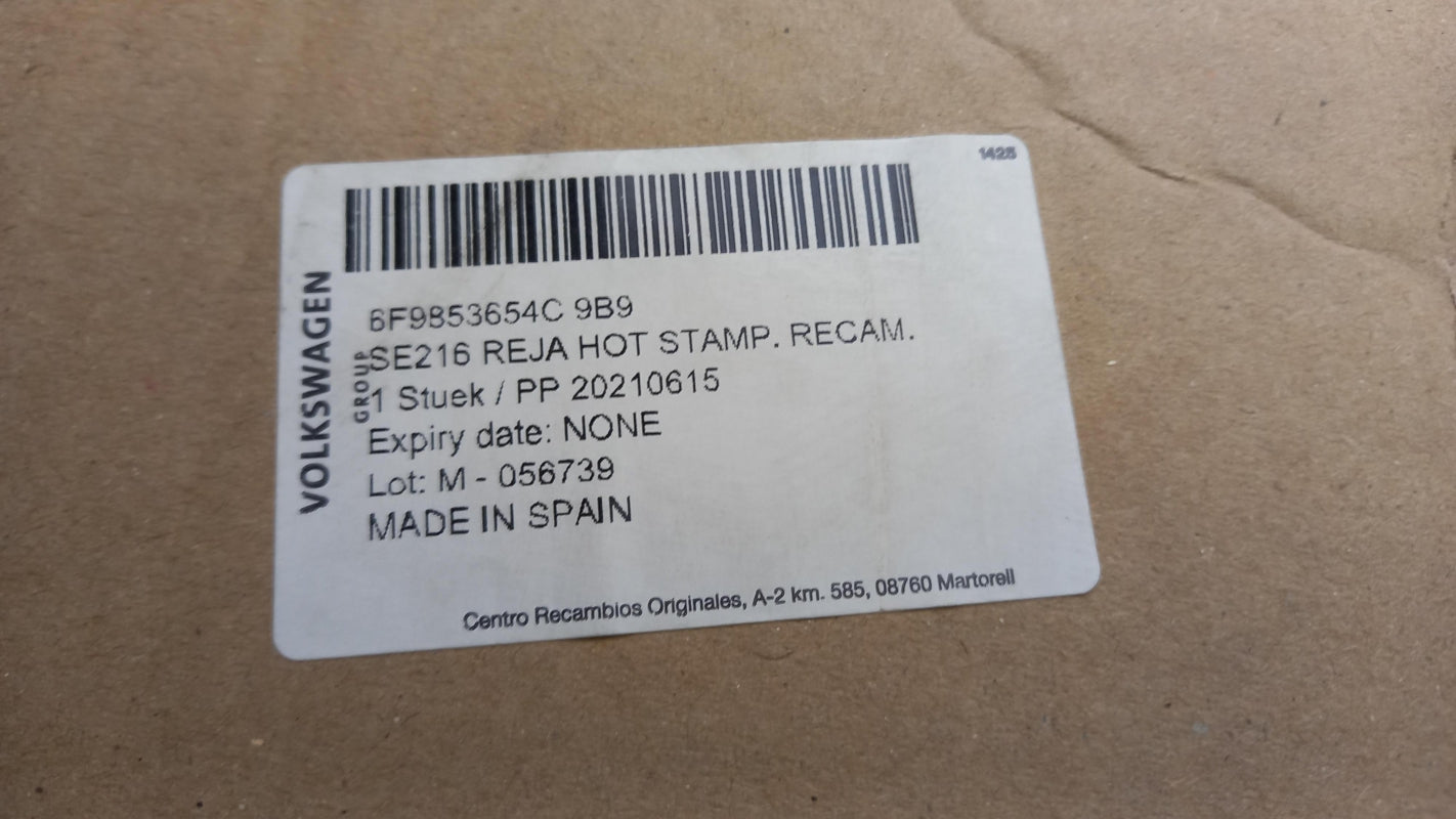 Original OE Volkswagen Kühlergitter 6F9853654C9B9