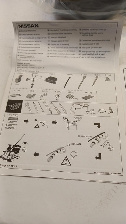 Original NISSAN X-Trail 17-22 E-Satz Kabelsatz Anhängerkupplung 7plg KE5056F001