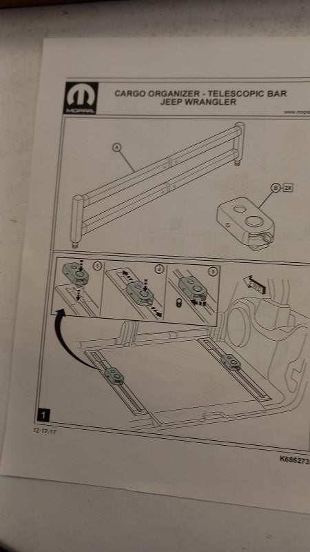 Original JEEP Wrangler Hybrid 2020- Kofferraum Führungsschiene 71808801