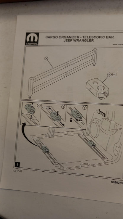 Original JEEP Wrangler Hybrid 2020- Kofferraum Führungsschiene 71808801