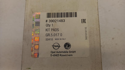 Original OPEL Insignia-A 17 Zoll POC J61/62 Bremsbeläge Satz Hinten 39021483