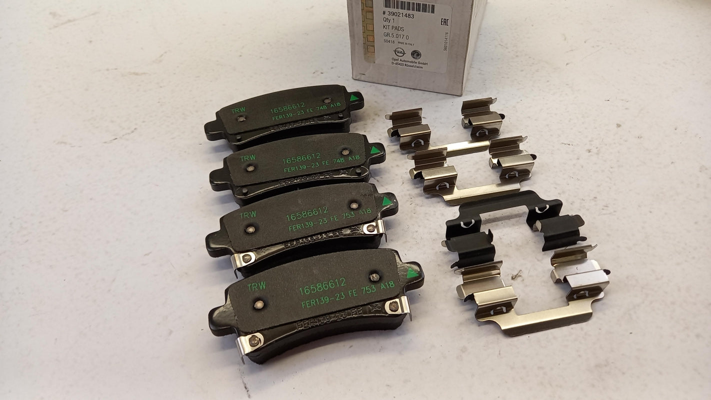 Original OPEL Insignia-A 17 Zoll POC J61/62 Bremsbeläge Satz Hinten 39021483