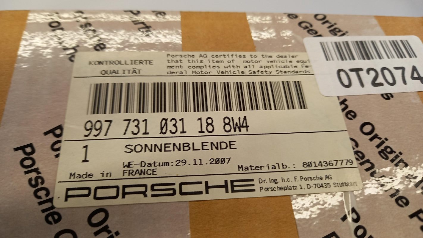 Original PORSCHE 997 Sonnenblende links 997731031188W4