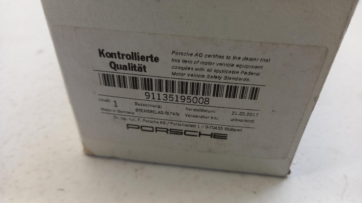 Original OE PORSCHE Bremsbeläge 91135195008