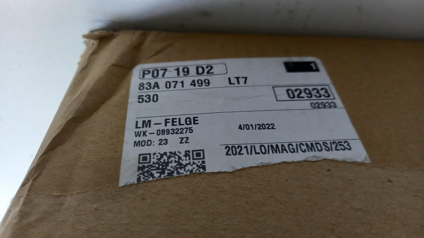 Original AUDI Q3 2019 - 2024 Felge 19" X 7 E43 83A071499LT7
