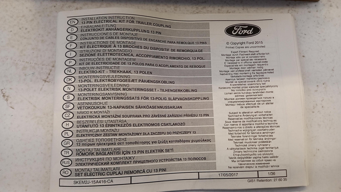 Original OE FORD Anhängerkupplung Elektrosatz 2002869